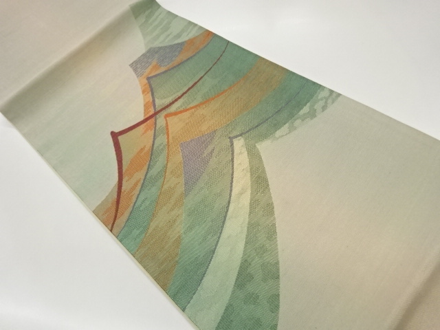 抽象山並み模様織出し袋帯